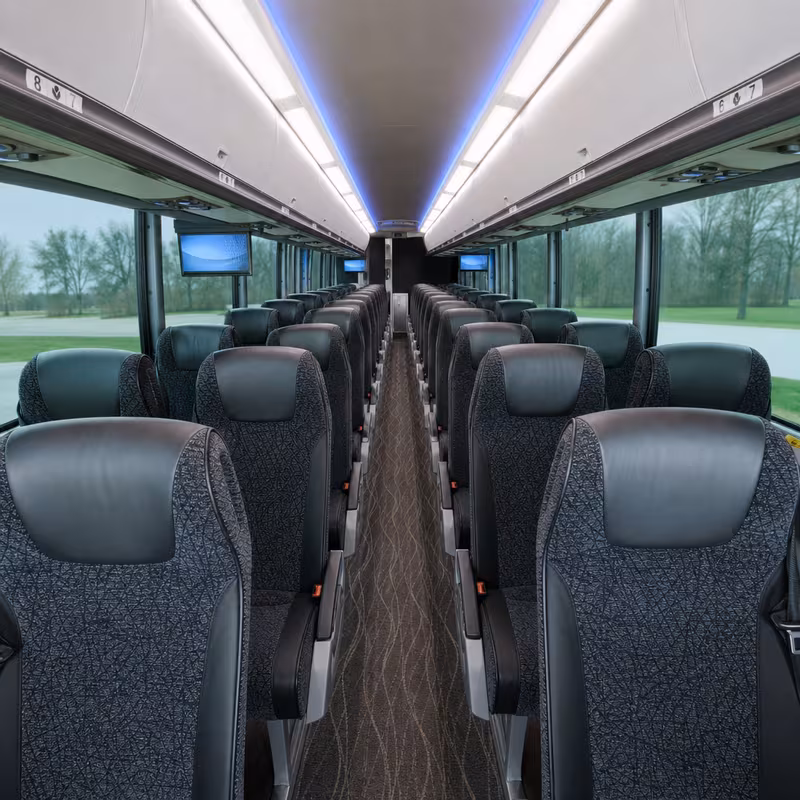 40-56 Passenger Charter Bus Interior
