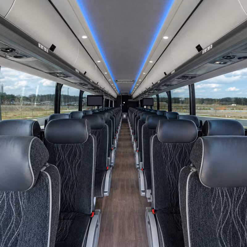 40-56 Passenger Charter Bus Interior