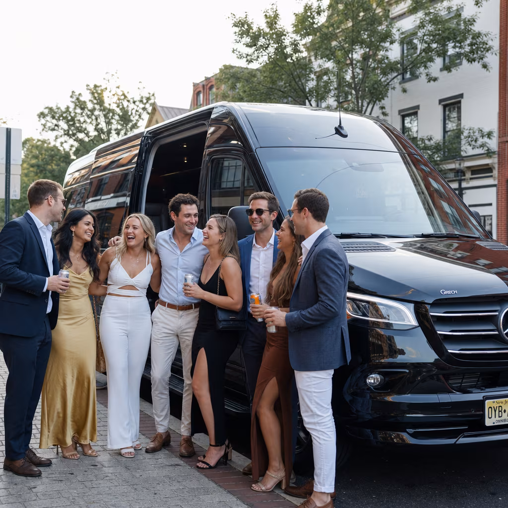 Bachelor and bachelorette party bus