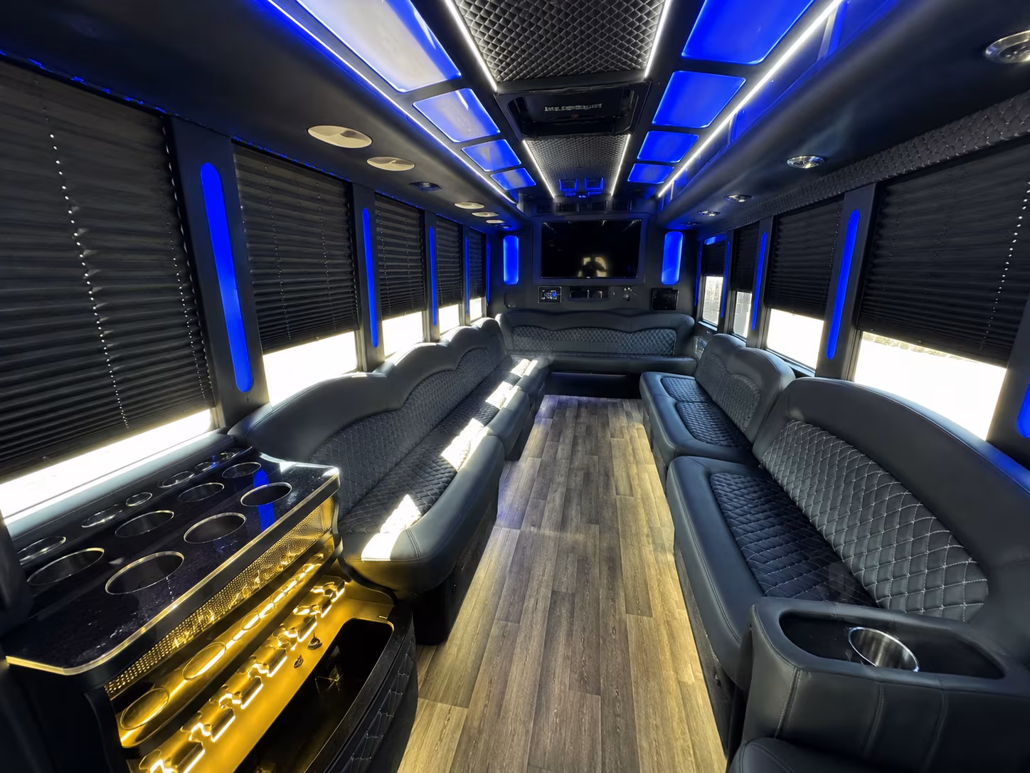 Princeton Bachelor & Bachelorette Transportation party bus interior