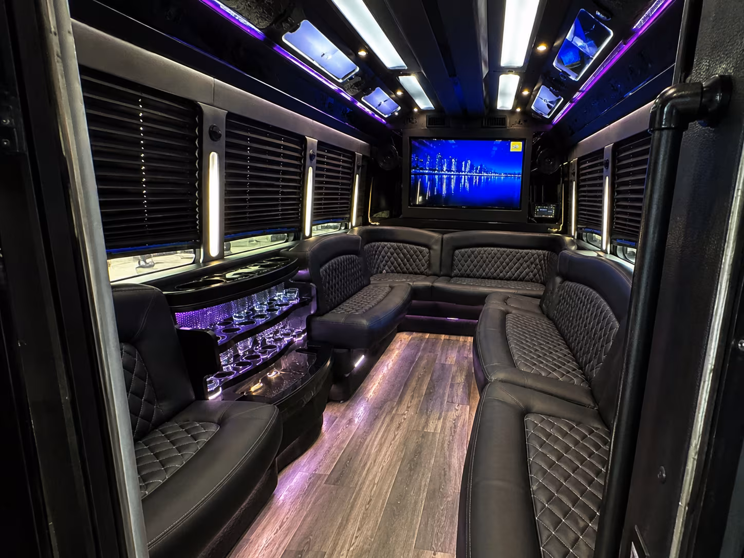 Princeton Birthday, Sweet 16, & Quinceañera Transportation party bus exterior