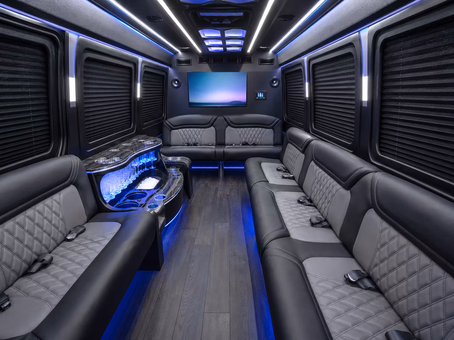 Princeton Corporate Transportation party bus exterior