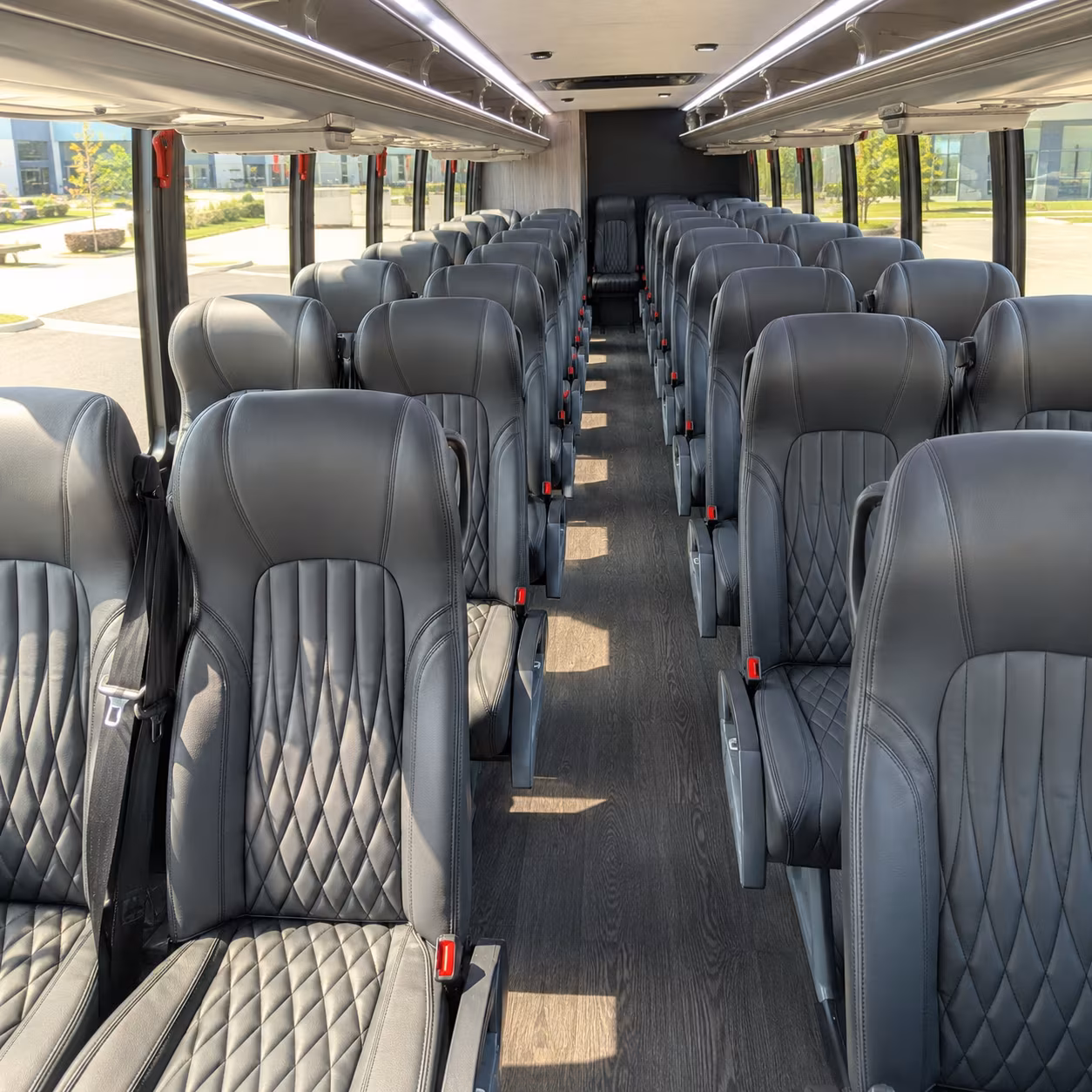 Princeton School Event Transportation party bus exterior