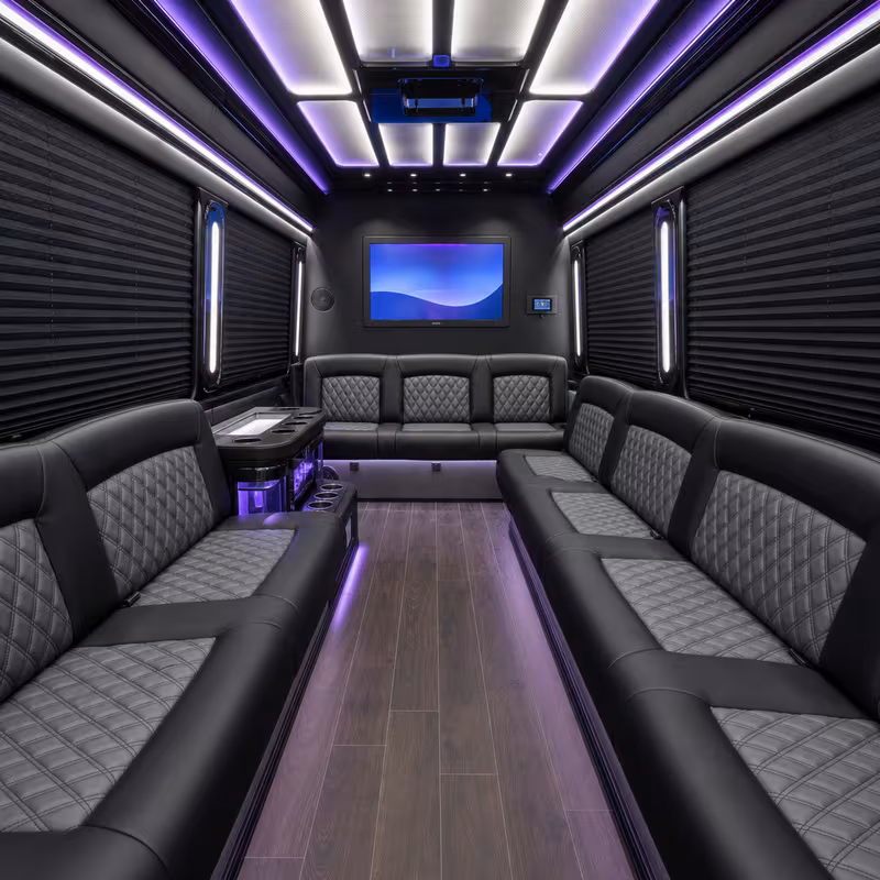 14 Passenger Sprinter Limo Interior