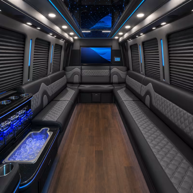 14 Passenger Sprinter Limo Interior
